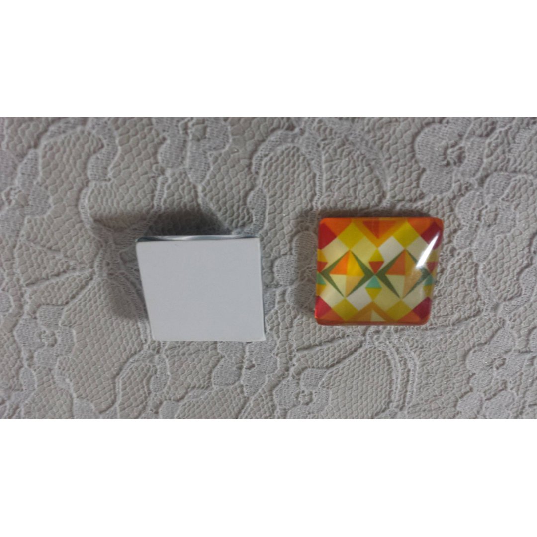 quadratischer Glas-Cabochon 25mm 014 