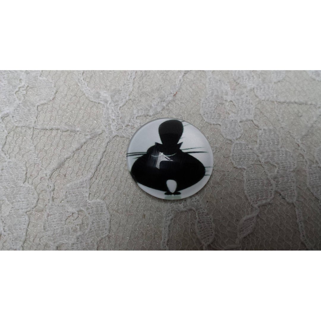 runder Glas-Cabochon 10mm Katze 009 