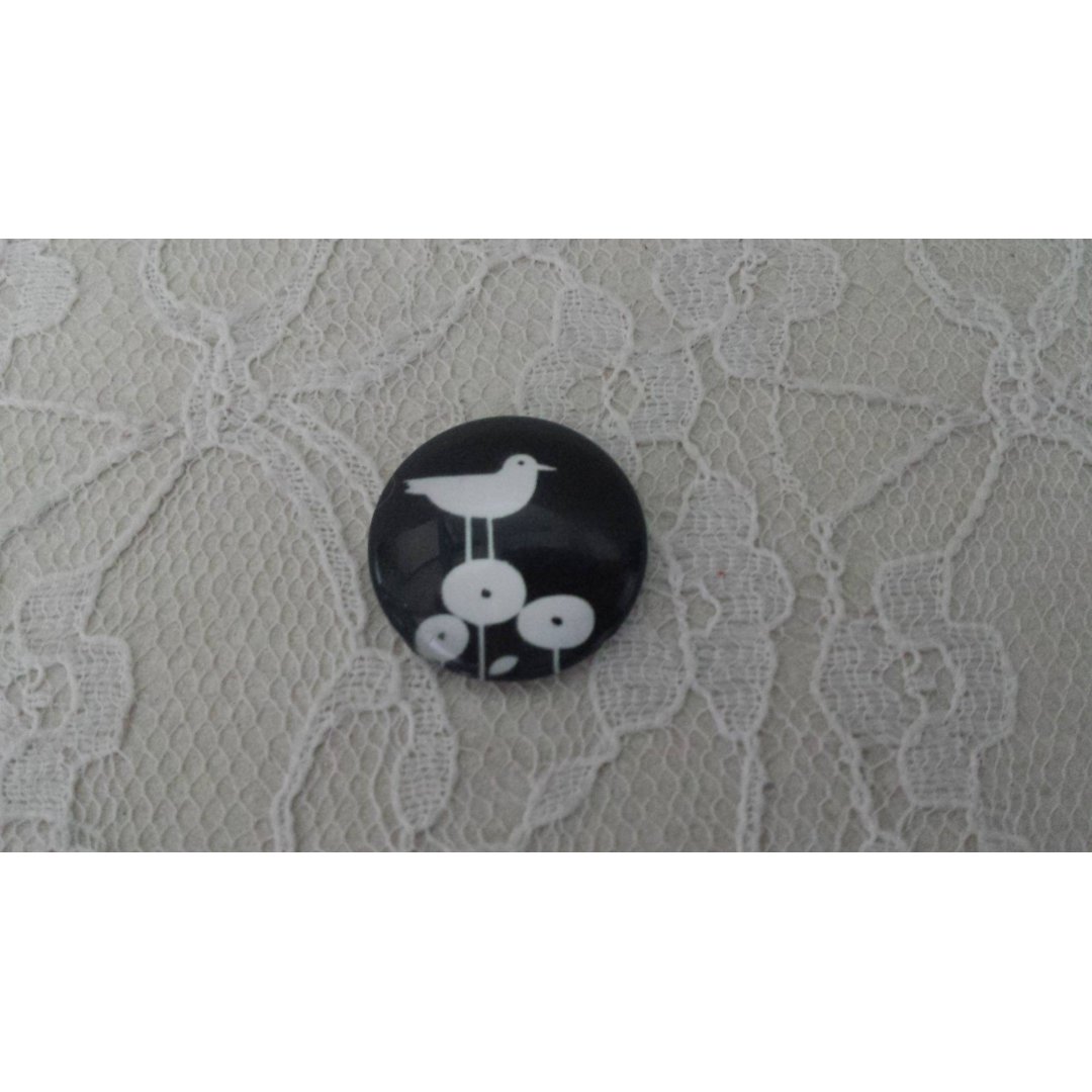 runder Glas-Cabochon 25mm Vögel 012 