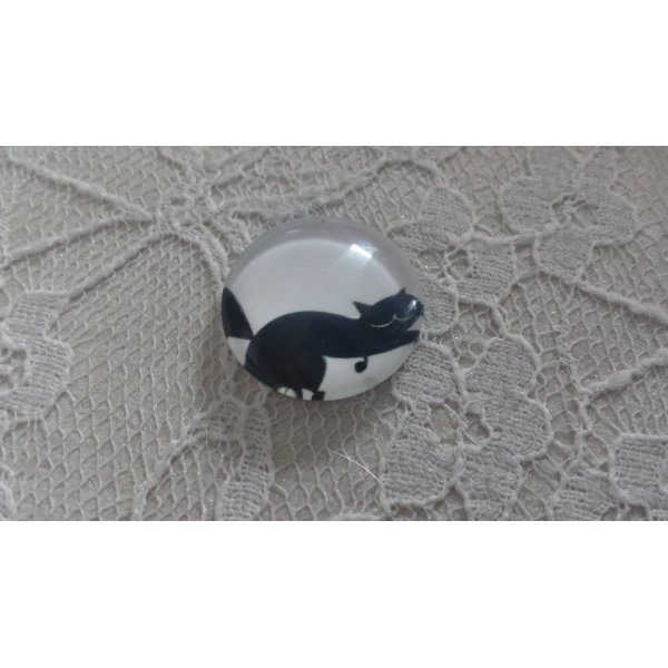 runder Glas-Cabochon 20mm Katze 003 