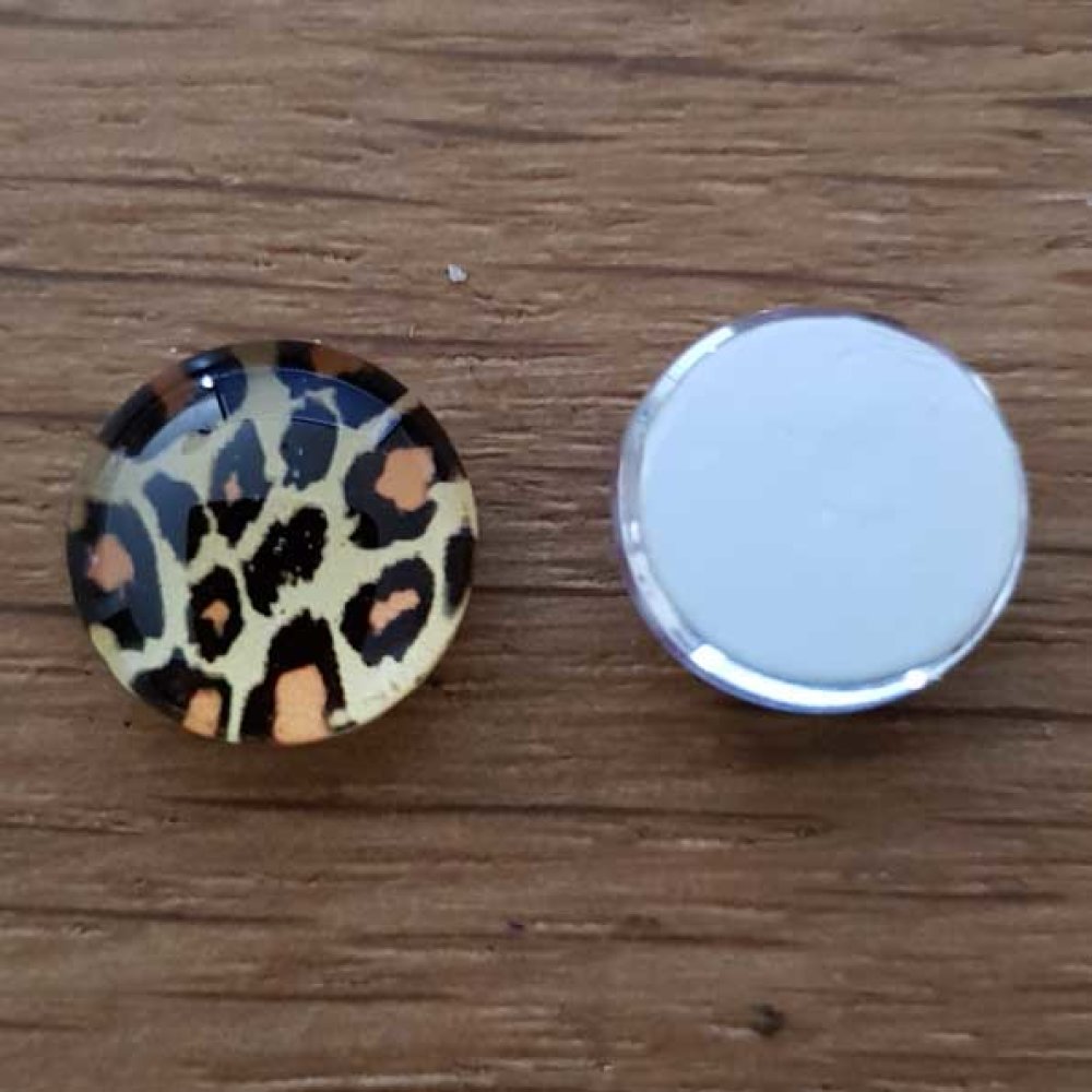 cabochon rond en verre 10mm divers 011