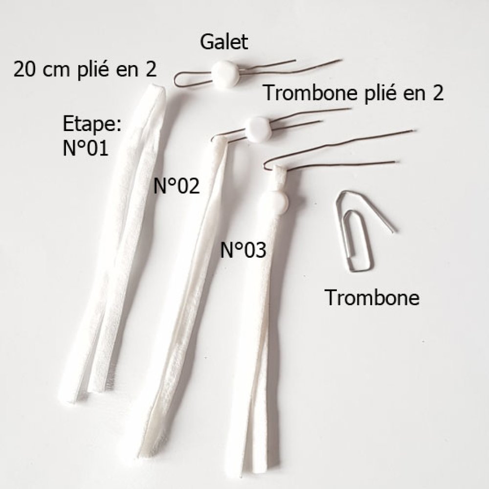 Kit 20 Elastische Bänder weiße Schnur mit verstellbarer Schnalle Befestigung für Masken...