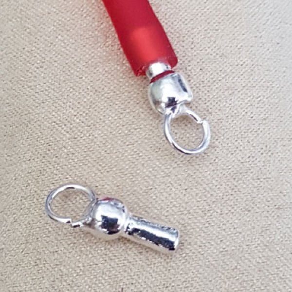 Set 10 Verschl&uuml;sse f&uuml;r Pvc-Kordeln Hohl 5 mm