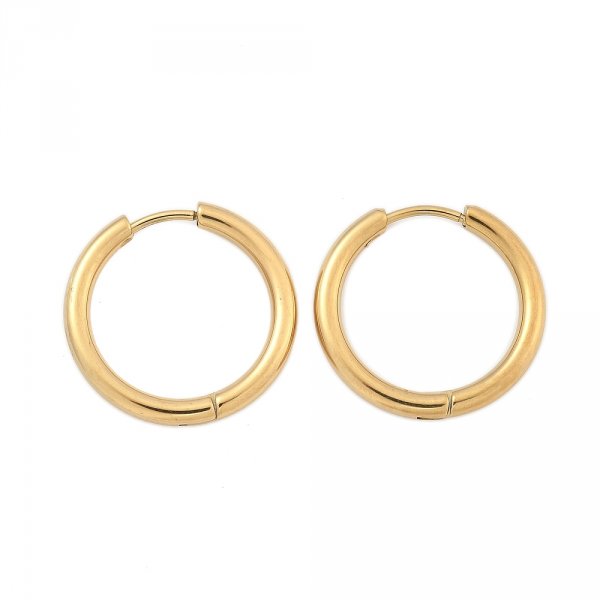 Support Boucle d'oreille Cr&eacute;ole Huggie Acier Inoxydable N&deg;05-25 mm 02