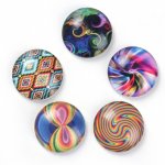 Lot 40 Glas-Cabochons rund 25 mm 95108