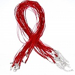 Organzaband-Halskette Nr. 02 und gewachste beschichtete Kordel