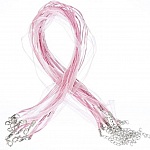 Organzaband-Halskette Nr. 03 und gewachste beschichtete Kordel