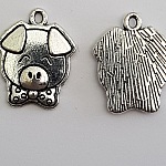 Schweinchen Charm Nr. 01 X 1 Stück