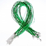 Organzaband-Halskette Nr. 09 und gewachste beschichtete Kordel