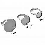 1 Halter Cabochon Ring 16 mm Silber Nr. 04