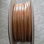 Naturleder mit 10 mm Swarovski-Strass pro 20 cm