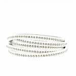 Leder Kugel Weiß 06 mm mit Kugelkette Nickel free pro 20 cm