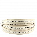 Leder Kugel Taupe 10 mm mit Kugelkette Nickel free pro 20 cm