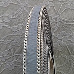 Flaches Kalbsleder Grau 10 mm pro 20 cm Haut und Kette