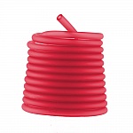 1 Meter Pvc Hohlschnur 6,5 mm Hellrot