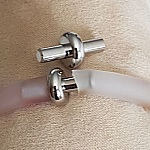 Silberner Verschluss für Pvc-Hohlfaserschnur 6,5 mm