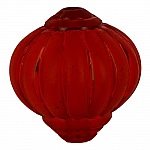 Perle Lucite Form Lampion gestreift Rot