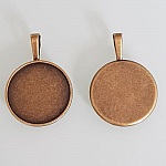 1 Cabochon-Halter 25 mm N°01 Bronze