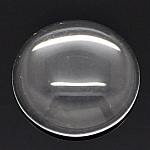 Cabochon Rond 16 mm aus transparentem Lupenglas Nr. 06