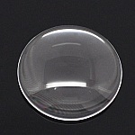Cabochon Rond 20 mm aus transparentem Lupenglas Nr. 08