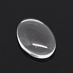Ovaler Cabochon 10 x 14 mm x 2 Stück transparentes Lupenglas Nr. 16