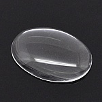 Ovaler Cabochon 18 x 25 mm aus transparentem Lupenglas Nr. 19