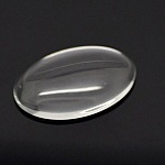 Ovaler Cabochon 25 x 35 mm aus transparentem Lupenglas Nr. 20