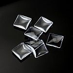 Cabochon Carré 20 x 20 mm aus transparentem Lupenglas Nr. 27