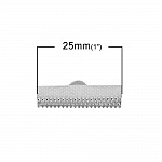 20 Krallenverschlüsse 25 x 8 mm Silber