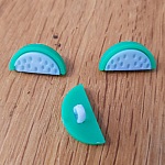 Kinderknopf mit Motiv Wassermelone Nr. 01 Hellblau