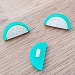 Kinderknopf mit Motiv Wassermelone Nr. 02 weiß