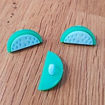 Kinderknopf mit Motiv Wassermelone Nr. 11 mittelblau