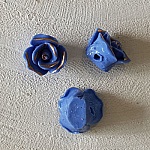 Fayence-Blume 15 mm N°01-03 Blau