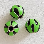 Runde Lederperle Nr. 06 Grün