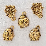 Marienkäfer Charm Nr. 02 Vergoldet