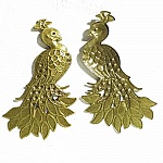 Pfau Metall Charm Bronze-04 Pfau Anhänger 