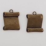 Charm Buch Pergament Grimoire Nr. 02 Bronze