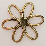 Blume Metall Charm Nr. 003 Bronze