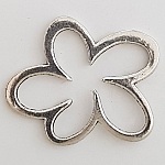 Blume Metall Charm Nr. 004 Silber