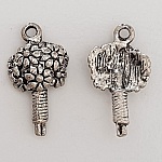 Blume Metall Charm Nr. 009 Silber