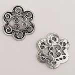Blume Metall Charm Nr. 015 Silber