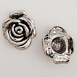 Blume Metall Charm Nr. 018 Silber