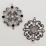 Blume Metall Charm Nr. 019 Silber
