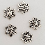 Blume Metall Charm Nr. 044 Silber