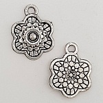 Blume Metall Charm Nr. 047 Silber