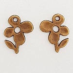 Blumen-Brosche Metall Nr. 051 Bronze