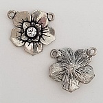 Blume Metall Charm Nr. 061 Silber