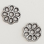 Blume Metall Charm Nr. 087 Silber