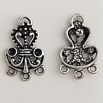 Blume Metall Charm Nr. 089 Silber