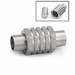 Magnetverschluss Edelstahl 05 mm Silber Nr. 01